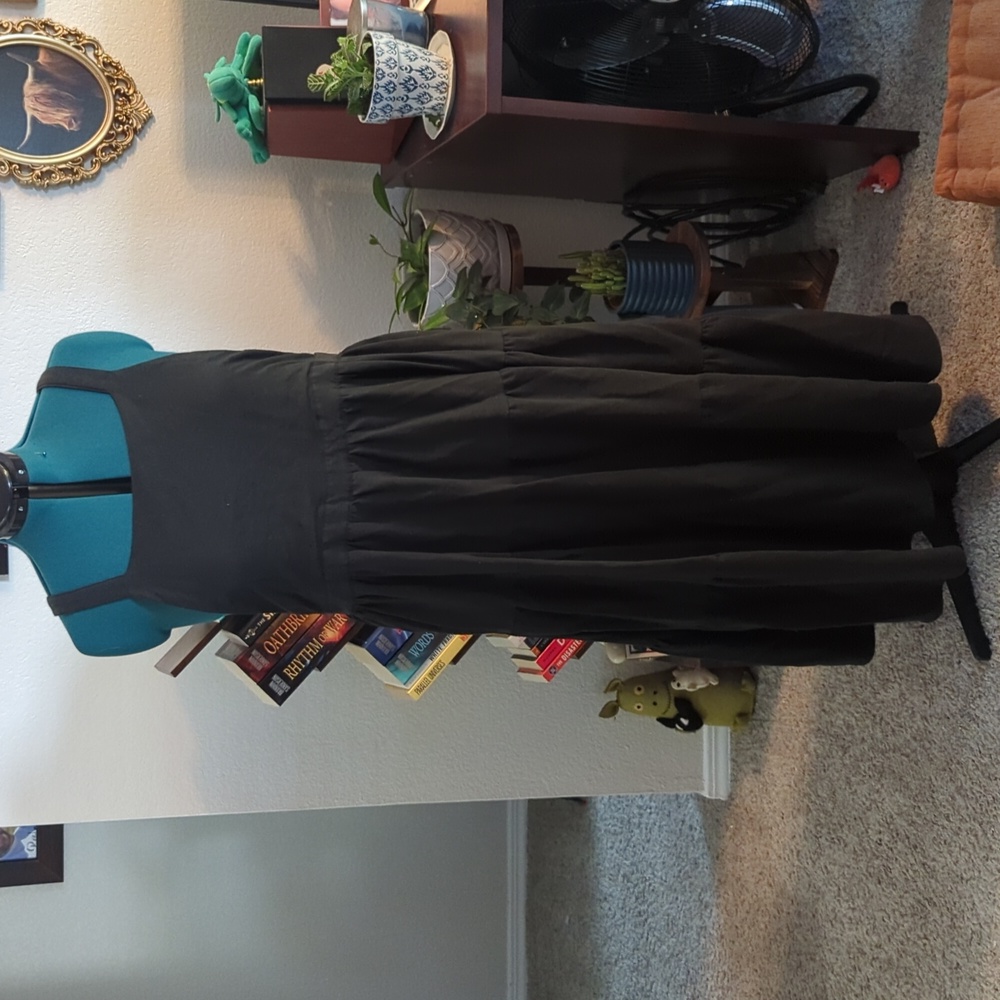 Kervology 3x Black Tiered Overall Dress